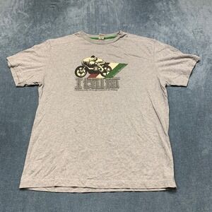 VTG Roma Atletica T Shirt Mens Large Gray Cotton Italia Patchwork Graphic